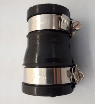 FlexiPlumb 40mm (1.5") 40-32 mm (1.5"-1.25") Reducer Rubber Black